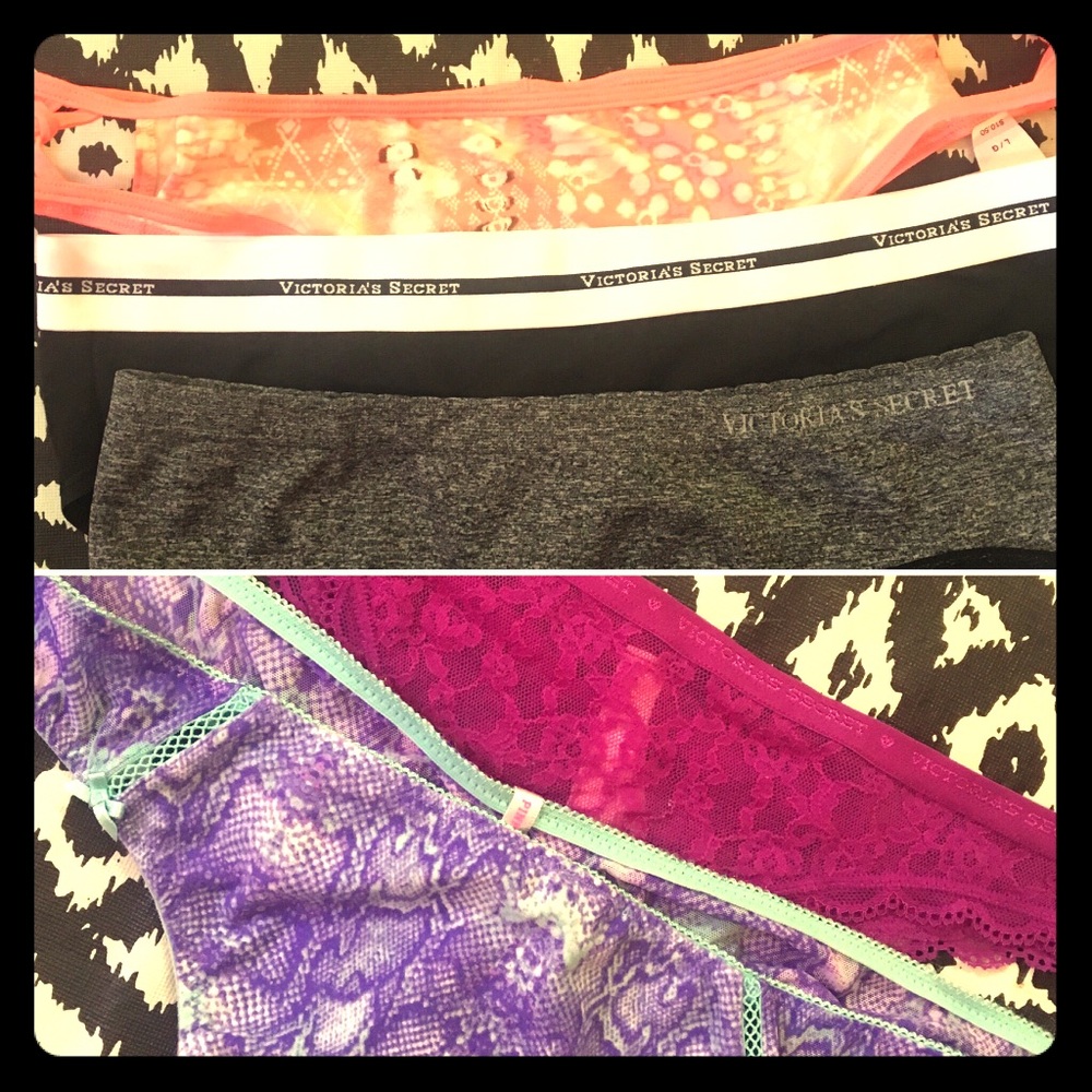 Bundle of 5 VS Panties Thongs Size L 🎀